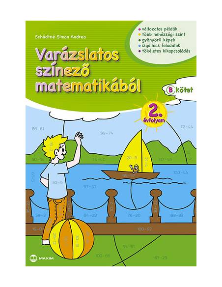 Varázslatos színező matematikából 2. évfolyam B kötet