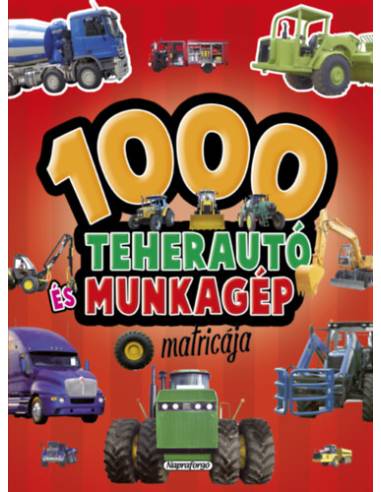 1000 teherautó és munkagép matricája - Piros