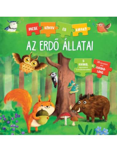 Az erdő állatai - Mesekönyv és kirakó