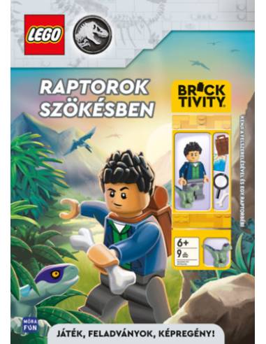 Lego Jurassic World - Raptorok szökésben - Kenji a felszerelésével és egy raptorbébi