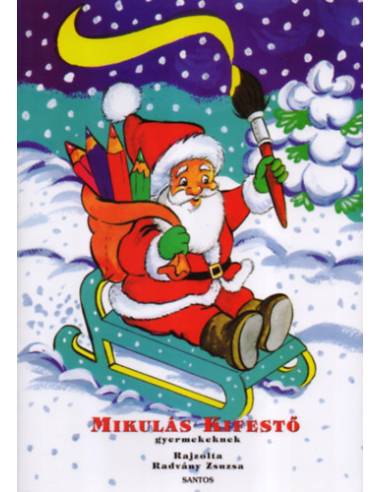 Mikulás kifestő gyermekeknek