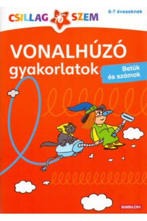 Vonalhúzó gyakorlatok - Betűk és számok - Piros - Betűk és számok