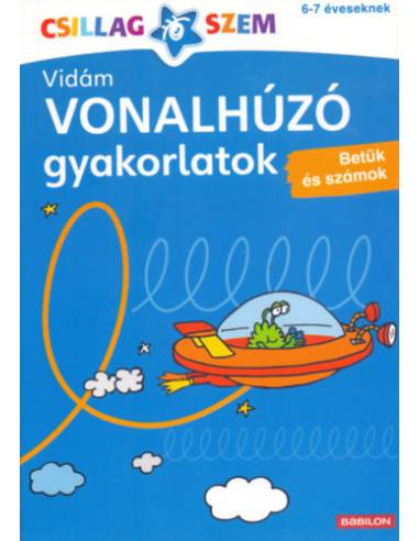 Vidám vonalhúzó gyakorlatok - Sötétkék - Betűk és számok