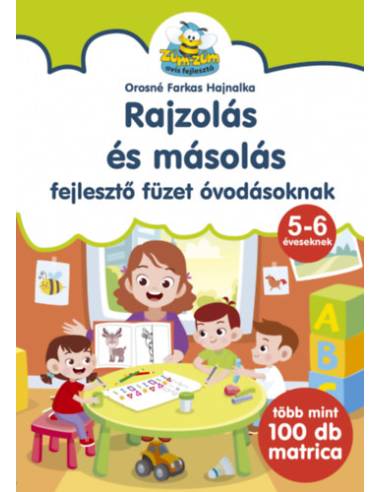 Rajzolás és másolás - fejlesztő füzet óvodásoknak - Több mint 100 db matrica