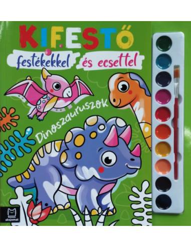 Kifestő festékekkel és ecsettel - Dinoszauruszok