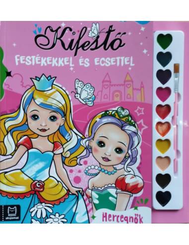 Kifestő festékekkel és ecsettel - Hercegnők