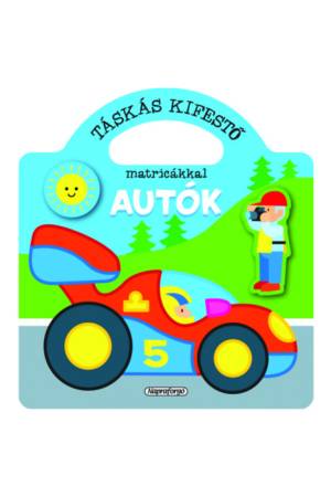 Táskás kifestő matricákkal - Autók -
