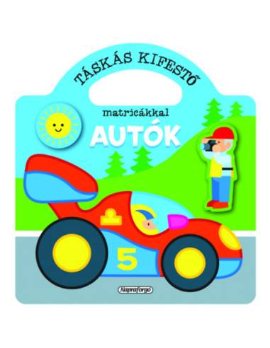 Táskás kifestő matricákkal - Autók -