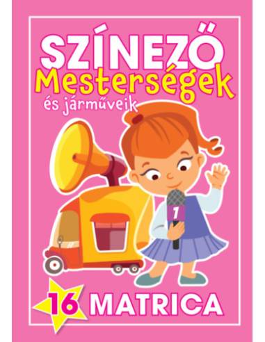 Színező - Mesterségek és járműveik - Lányok -