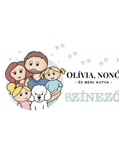 Olívia, Nonó és Beni kutya színező