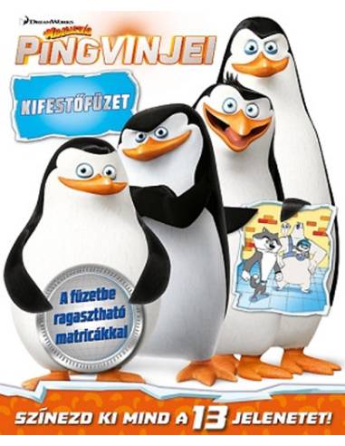 Madagaszkár pingvinjei - kifestőfüzet matricákkal