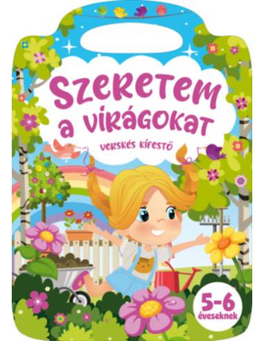 Szeretem a virágokat - versikés kifestő