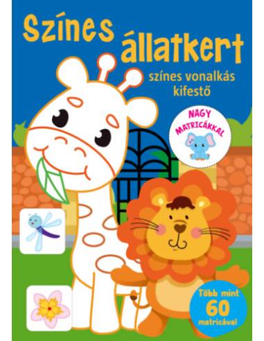 Színes állatkert - Színes vonalkás kifestő