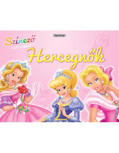 Színező matricákkal - Hercegnők