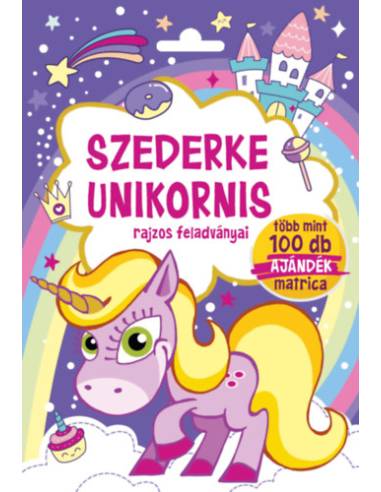 Szederke Unikornis - rajzos feladványai - Több mint 100 db ajándék matrica