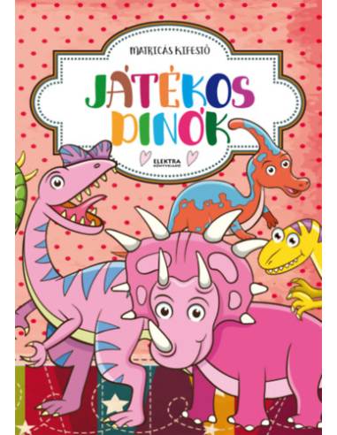 Játékos dinók - Matricás kifestő