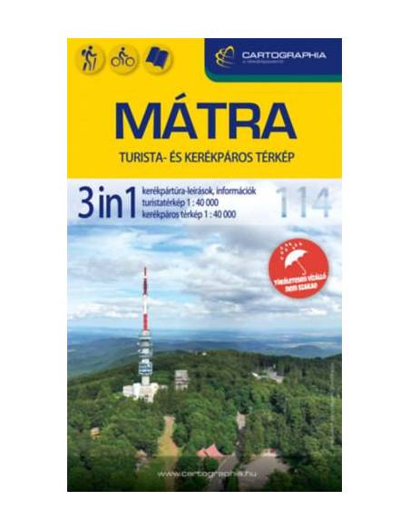 Mátra 3in1 turista- és kerékpáros térkép