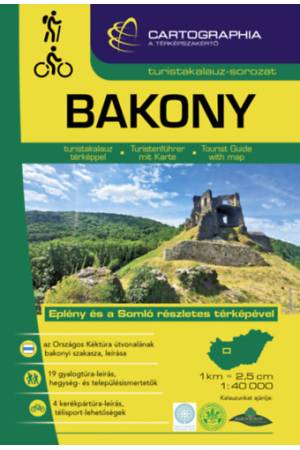 Bakony turistakalauz 1:40 000 - Eplény és a Somló részletes térképével