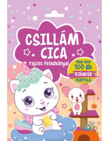 Csillám cica - rajzos feladványai - Több mint 100 db ajándék matrica