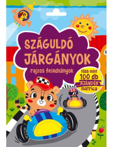 Száguldó járgányok - rajzos feladványok - rajzos feladvány