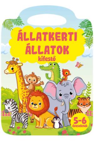 Állatkerti állatok kifestő - kifestő 5-6 éveseknek