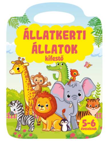 Állatkerti állatok kifestő - kifestő 5-6 éveseknek