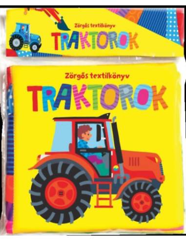 Zörgős textilkönyv - Traktorok