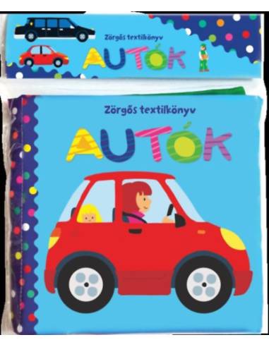 Zörgős textilkönyv - Autók