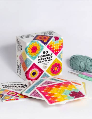 50 horgolt négyzet kártyákon - Mix&match minták