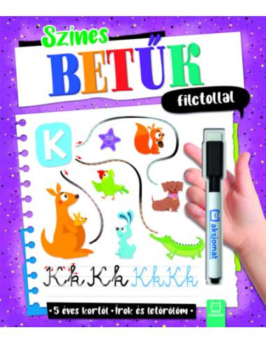 Színes betűk filctollal - Írok és letörlöm -  5 éves kortól