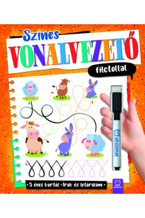Színes vonalvezető filctollal - Írok és letörlöm - 5 éves kortól