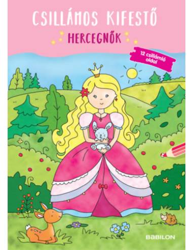 Csillámos kifestő - Hercegnők