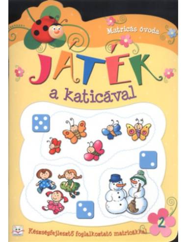Játék a katicával 2.  (sárga) - Készségfejlesztő foglalkoztató matricákkal