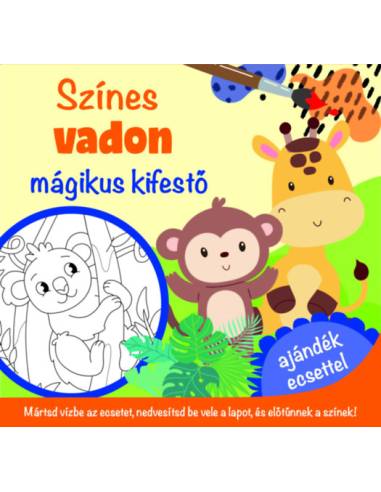 Színes vadon - mágikus kifestő - ajándék ecsettel