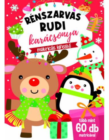 Rénszarvas Rudi karácsonya - Matricás kifestő