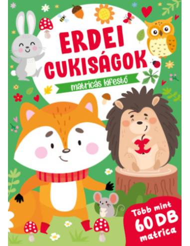 Erdei cukiságok - matricás kifestő