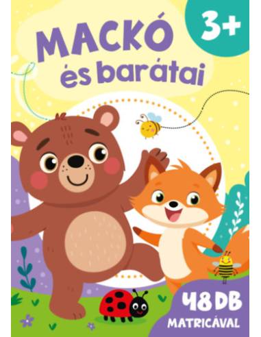Mackó és barátai - matricás füzet 3+