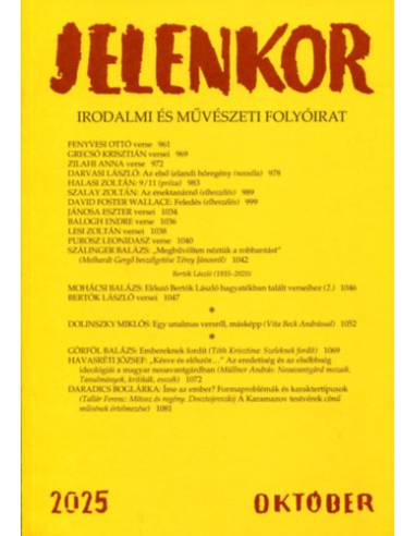 Jelenkor - Irodalmi és művészeti folyóirat - 2025. október