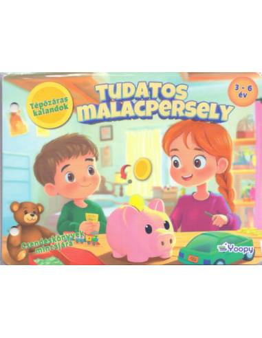 Tépőzáras kalandok -Tudatos malacpersely - Csendeskönyvek mintájára