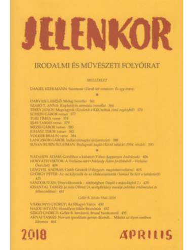 Jelenkor - Irodalmi és művészeti folyóirat - 2018. április