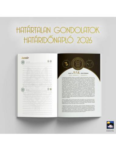 Határtalan gondolatok határidőnapló 2026
