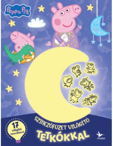 Színezőfüzet világító tetkókkal - Peppa malac
