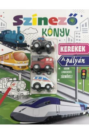 Kerekek a pályán - Színezőkönyv-Három lendkerekes járművel!