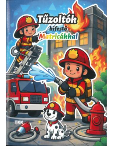 Tűzoltók kifestő - Matricákkal