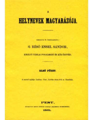 A helynevek magyarázója I-IV.