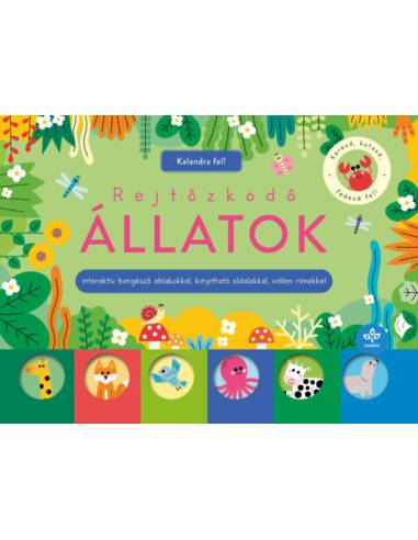 Rejtőzködő állatok - Interaktív böngésző ablakokkal, kinyitható oldalakkal, vidám rímekkel