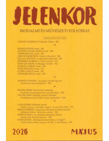 Jelenkor - Irodalmi és művészeti folyóirat - 2026. május