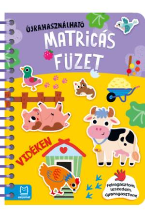 Újrahasználható matricás füzet - Vidéken - Felragasztom, leszedem, újraragasztom