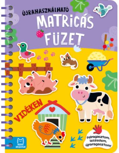 Újrahasználható matricás füzet - Vidéken - Felragasztom, leszedem, újraragasztom