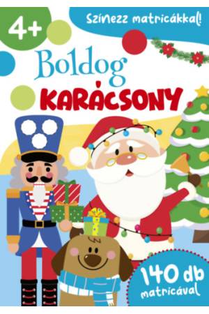 Boldog karácsony - Színezz matricákkal - 140 darab matricával